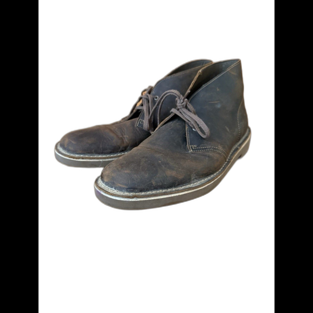 Clarks Mens 12 M Beeswax Brown Distressed Leather Desert Chukka Boots 15522